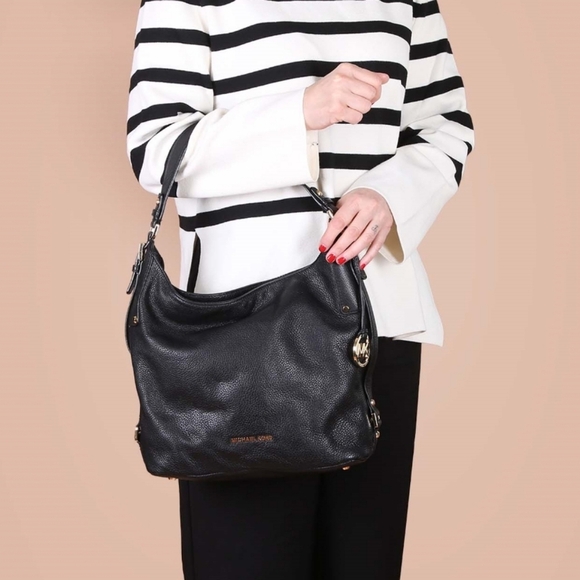 Michael Kors Black Bedford Leather Shoulder/Crossbody/ Handbag - Picture 3 of 15